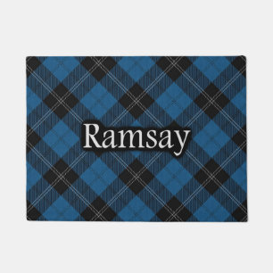 Felpudo Clan escocés Ramsay Caza azul Tartán
