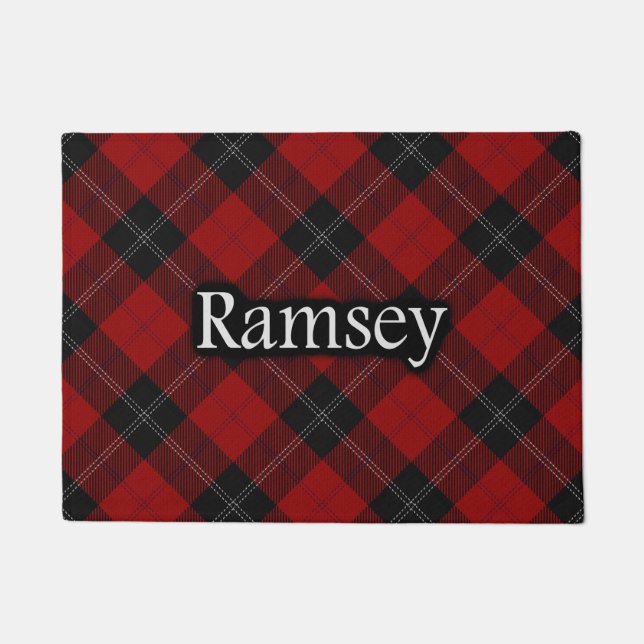 Felpudo Clan escocés Ramsay Ramsey Tartan (Anverso)