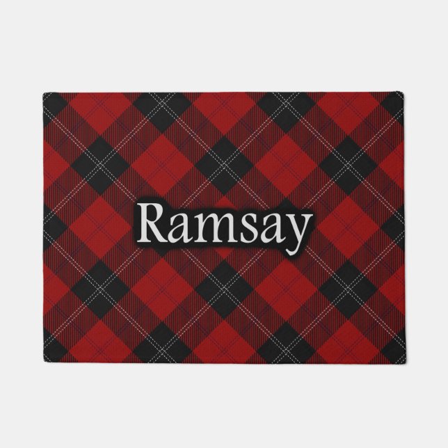 Felpudo Clan escocés Ramsay Tartan (Anverso)