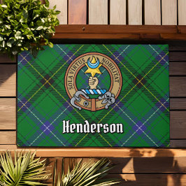 Felpudo Clan Henderson Escudo sobre Tartán