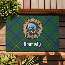 Felpudo Clan Kennedy Escudo sobre Tartán