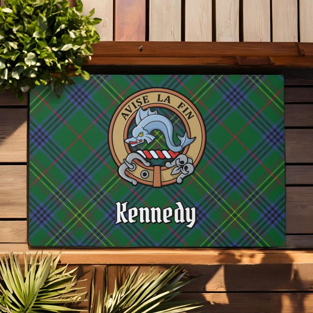 Felpudo Clan Kennedy Escudo sobre Tartán (Subido por el creador)