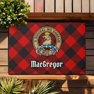 Felpudo Clan MacGregor Escudo sobre Rob Roy Tartán