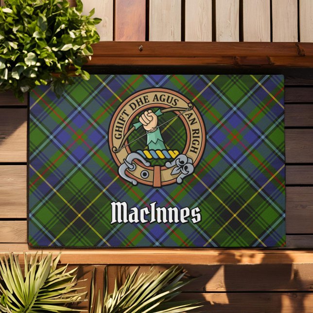 Felpudo Clan MacInnes Escudo sobre Tartán (Subido por el creador)