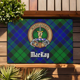 Felpudo Clan MacKay Escudo sobre Tartán