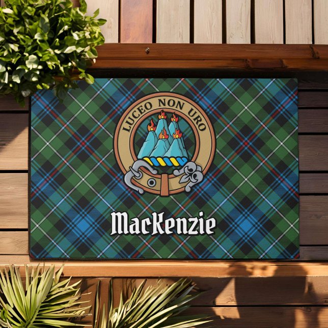 Felpudo Clan MacKenzie Escudo sobre Tartán (Subido por el creador)