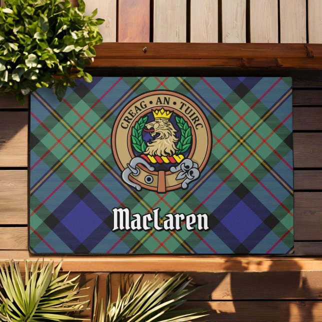Felpudo Clan MacLaren Escudo sobre Tartán (Subido por el creador)