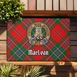 Felpudo Clan MacLean Escudo sobre Tartán