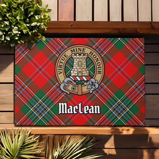 Felpudo Clan MacLean Escudo sobre Tartán (Subido por el creador)