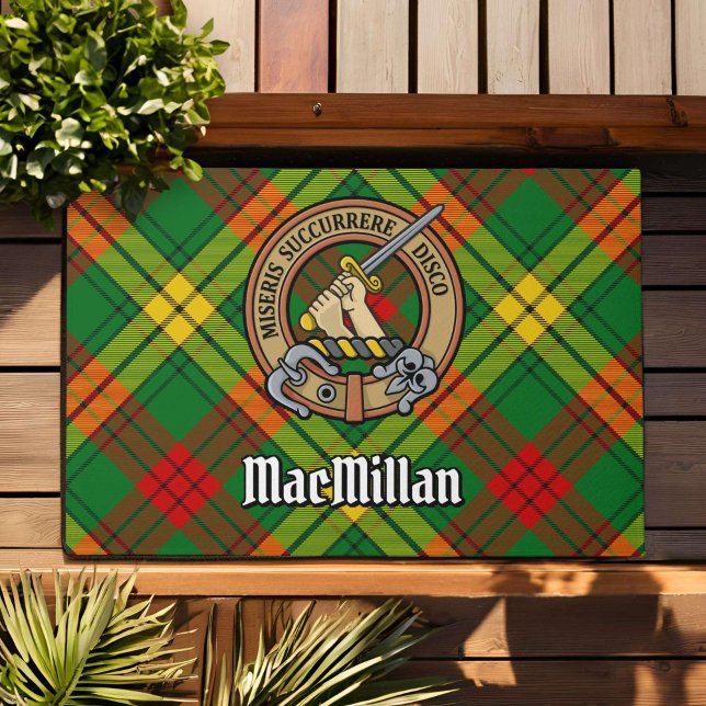 Felpudo Clan MacMillan Escudo sobre Tartán (Subido por el creador)