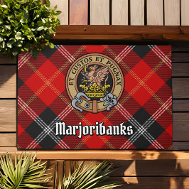 Felpudo Clan Marjoribanks Escudo sobre Tartán