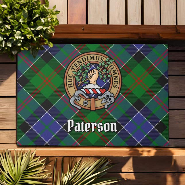 Felpudo Clan Paterson Escudo sobre Tartán (Subido por el creador)