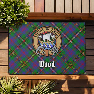 Felpudo Clan Wood Escudo sobre Tartán