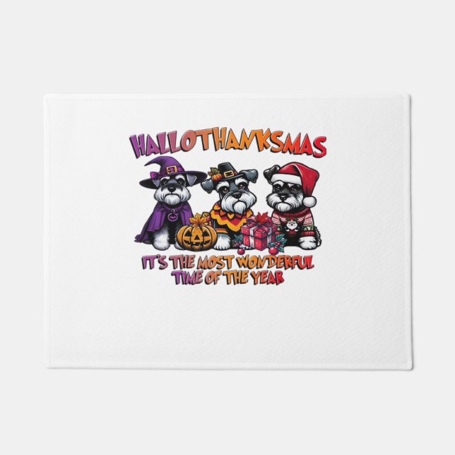 Felpudo Clásico de Navidades de Acción de Gracias de Schna (Anverso)