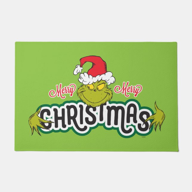 Felpudo Clásico El Grinch| Feliz Navidad (Anverso)