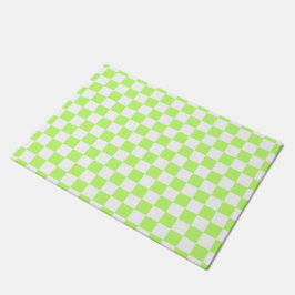 Felpudo Classic visual lime checkerboard