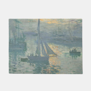 Felpudo Claude Monet Amanecer 1873 Barcos de Vela Puerto A
