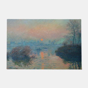 Felpudo Claude Monet - Atardecer en el Sena en Lavacourt