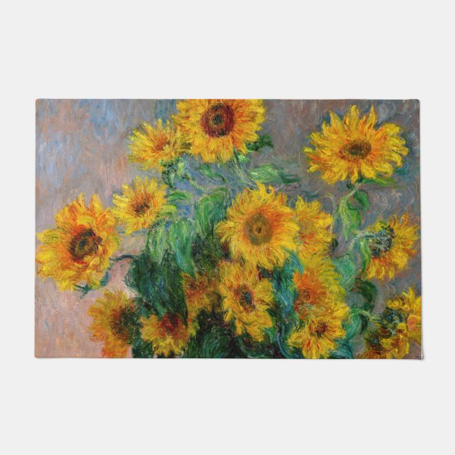 Felpudo Claude Monet - Bouquet de girasoles (Anverso)