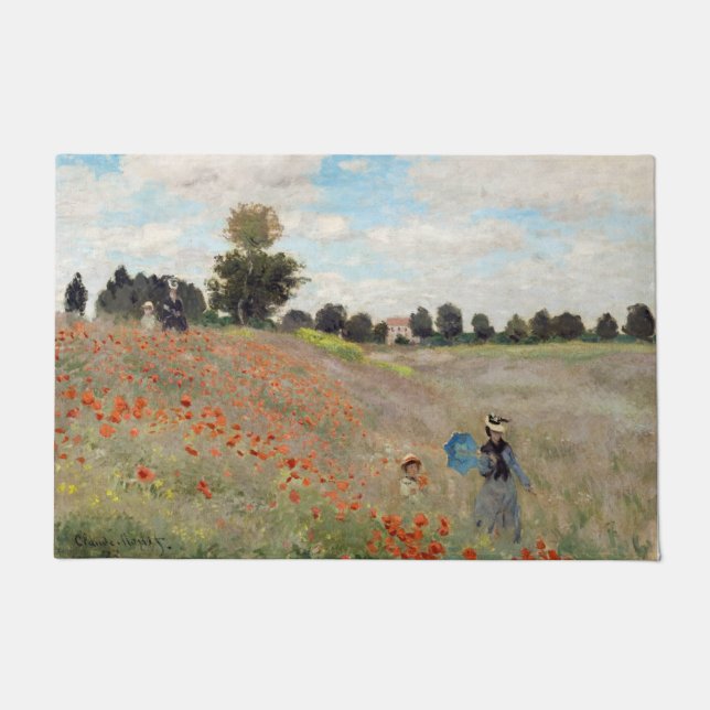 Felpudo Claude Monet - Campo de amapola (Anverso)