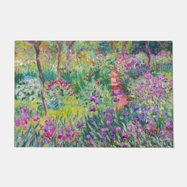 Felpudo Claude Monet - El jardín del Iris en Giverny (Anverso)