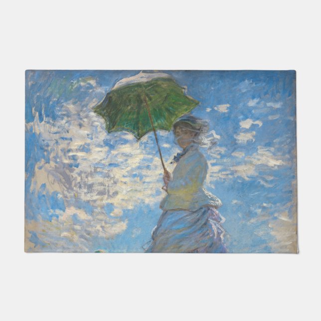 Felpudo Claude Monet - El paseo, mujer con sombrilla (Anverso)
