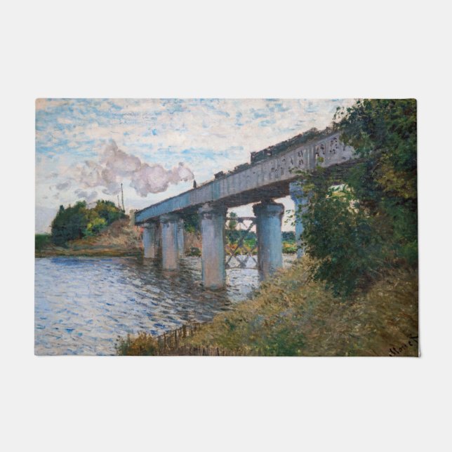 Felpudo Claude Monet - El puente ferroviario en Argenteuil (Anverso)