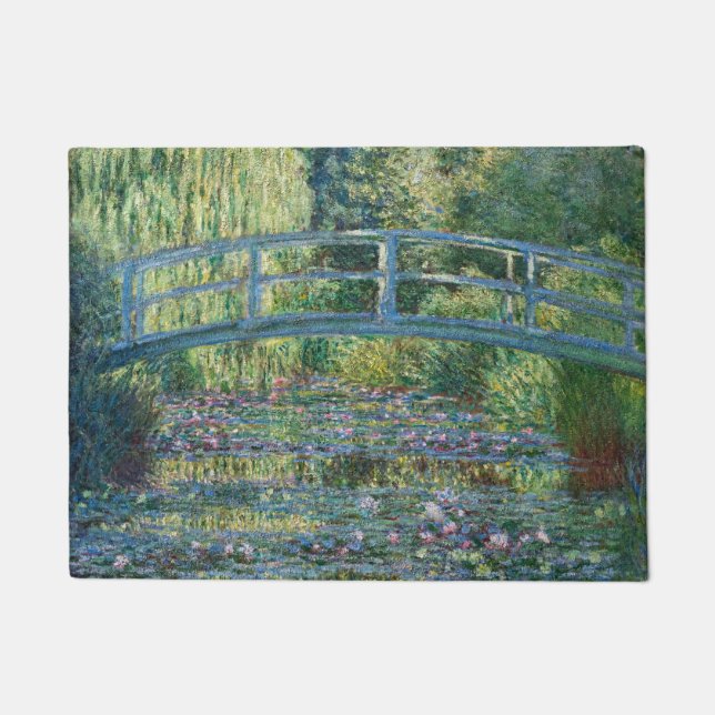Felpudo Claude Monet - estanque de Lily del Agua, Armonía  (Anverso)