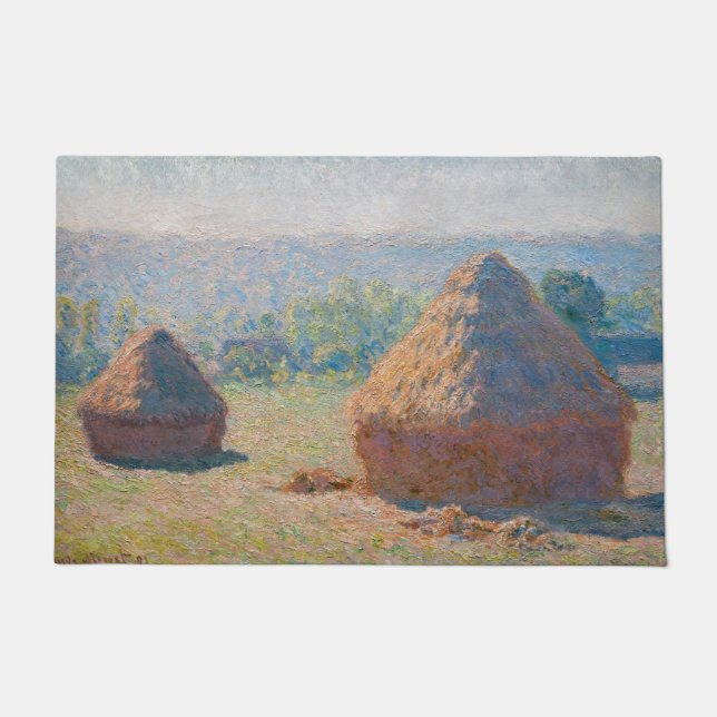 Felpudo Claude Monet - Haystacks, fin de verano (Anverso)