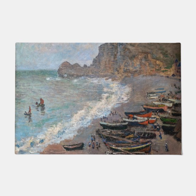Felpudo Claude Monet - La playa de Etretat (Anverso)