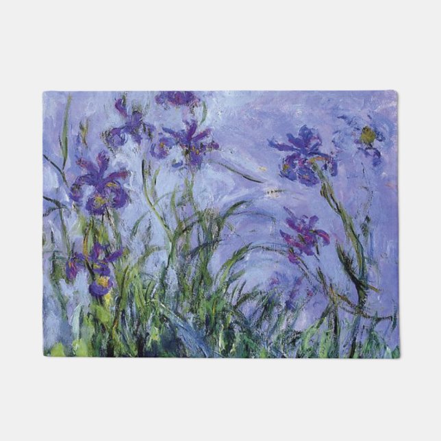 Felpudo Claude Monet - Lilac Irises Mauves 1917 (Anverso)