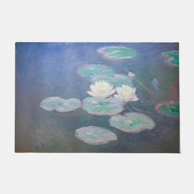 Felpudo Claude Monet - Lilies de agua, efecto nocturno (Anverso)
