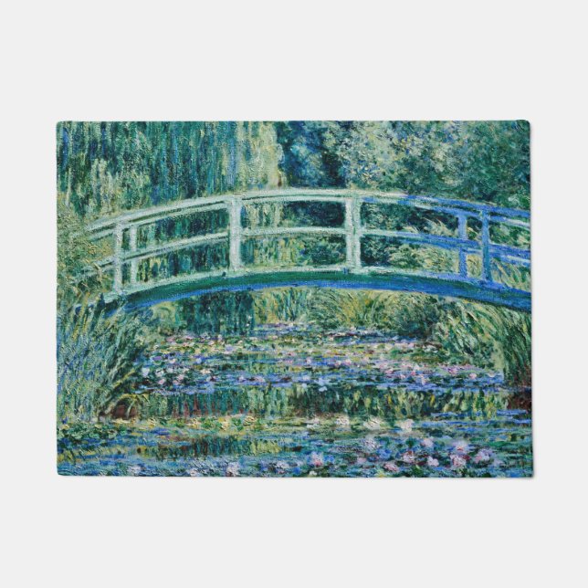 Felpudo Claude Monet - Nieves Y Puente Japonés (Anverso)