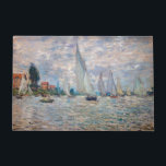 Felpudo Claude Monet - Regata de barcos en Argenteuil<br><div class="desc">Regata de barcos en Argenteuil / Regate un Argenteuil - Claude Monet,  Petróleo en lienzo,  1874</div>