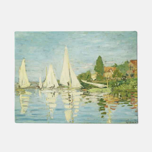 Felpudo Claude Monet. Regattas en Argenteuil (Anverso)