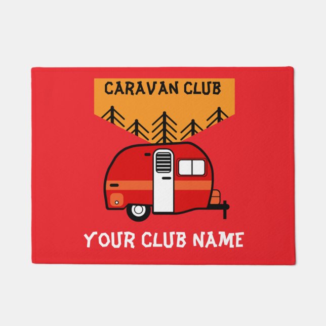 Felpudo Cláusula Coffee Mug De Los Clubes De Caravana Y Mo (Anverso)