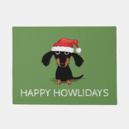 Felpudo Cláusula Doxie | Cute Dachshund con Santa Hat