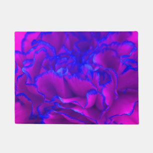 Felpudo Clavel Rosa Fucsia Intenso y Azul