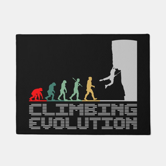 Felpudo Climbing Evolution Funny Retro for Climber (Anverso)