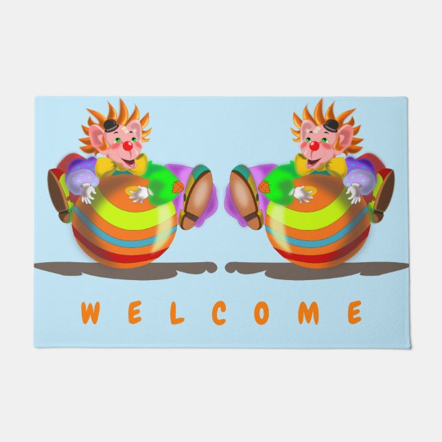 Felpudo Clown Doormat Welcome Circus (Anverso)