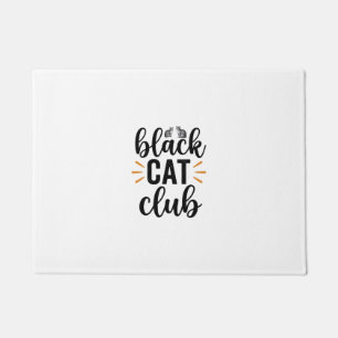 Felpudo Club de Gato Negro Diseño Vectorial de Amante de G