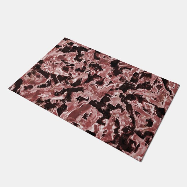 Felpudo Cobre flotante o cuchillas rocosas sobre rojo más  (Angular)