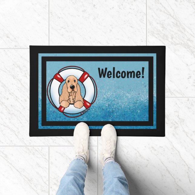 Felpudo Cocker Spaniel Rescue Doormat (Interior)
