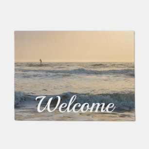 Felpudo Cocoa Beach Paddleboarding Welcome Doormat