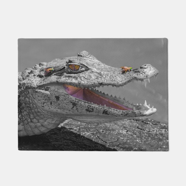 Felpudo Cocodrilo sonriente en Tortuguero - Costa Rica (Anverso)