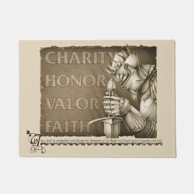 Felpudo Código de la caballerosidad (Anverso)