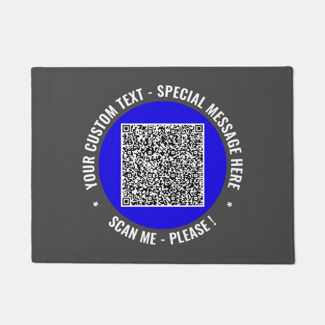 Felpudo Código QR Explorar Personalizado de texto Doormat  (Anverso)