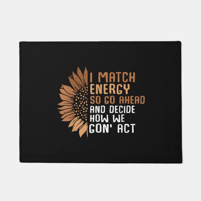 Felpudo Coincido con el empoderamiento energético africano (Anverso)