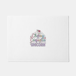 Felpudo Cojinete de Cereza Unicornio Original Zazzle De