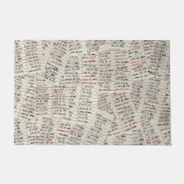 Felpudo Colección de tarjetas de biblioteca antigua